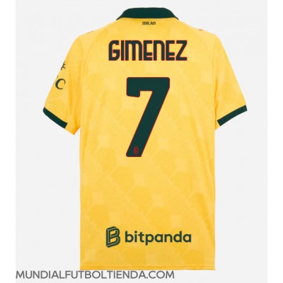 Camiseta AC Milan Santiago Gimenez #7 Tercera Equipación Replica 2025-26 mangas cortas Camiseta AC Milan Santiago Gimenez #7 Tercera Equipación Replica 2025-26 mangas cortas
